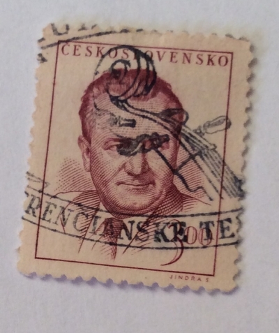 Почтовая марка Чехословакия (Ceskoslovensko ) Klement Gottwald (1896-1953), president | Год выпуска 1953 | Код каталога Михеля (Michel) CS 798