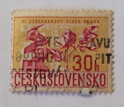 Почтовая марка Чехословакия (Ceskoslovensko ) 6th Trade Union Congress | Год выпуска 1967 | Код каталога Михеля (Michel) CS 1674