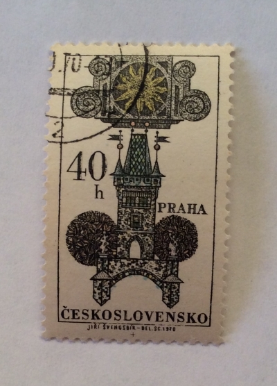 Почтовая марка Чехословакия (Ceskoslovensko ) U zlatého slunce in Prague | Год выпуска 1970 | Код каталога Михеля (Michel) CS 1952-2