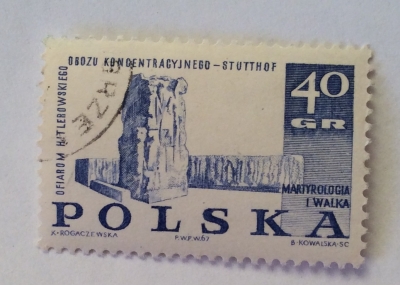 Почтовая марка Польша (Polska) Monument in Stutthof | Год выпуска 1967 | Код каталога Михеля (Michel) PL 1791-2