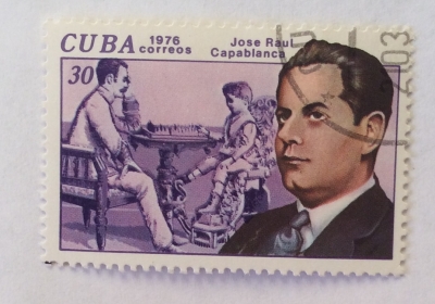 Почтовая марка Куба (Cuba correos) Jose Raul Capablanca | Год выпуска 1976 | Код каталога Михеля (Michel) CU 2121