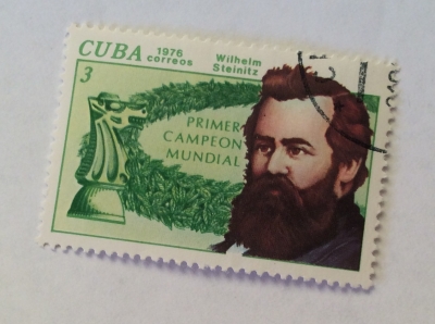Почтовая марка Куба (Cuba correos) Wilhelm Steinitz, Springer | Год выпуска 1976 | Код каталога Михеля (Michel) CU 2119