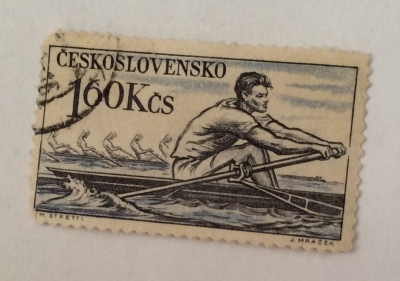 Почтовая марка Чехословакия (Ceskoslovensko ) Rowing | Год выпуска 1959 | Код каталога Михеля (Michel) CS 1120-2