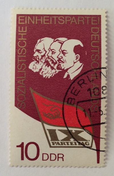 Почтовая марка ГДР (DDR) Marx, Engel, Lenin | Год выпуска 1976 | Код каталога Михеля (Michel) DD 2123