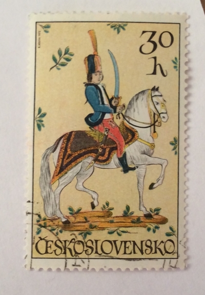 Почтовая марка Чехословакия (Ceskoslovensko ) Hussar, 18th century | Год выпуска 1972 | Код каталога Михеля (Michel) CS 2097-2