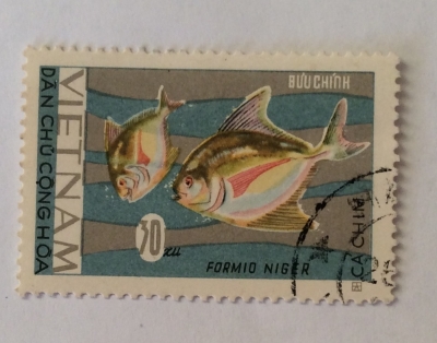 Почтовая марка Вьетнам (Vietnam) Black Pomfret (Formio niger) | Год выпуска 1967 | Код каталога Михеля (Michel) VN 489