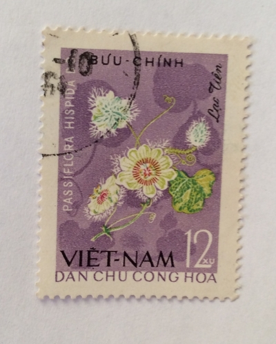 Почтовая марка Вьетнам (Vietnam) Pasion - Flower (passiflora Hispida) | Год выпуска 1964 | Код каталога Михеля (Michel) VN 304