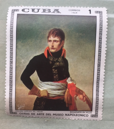 Почтовая марка Куба (Cuba correos) Napoleon in Milan; by Andrea Appiani d. Ä. | Год выпуска 1969 | Код каталога Михеля (Michel) CU 1494