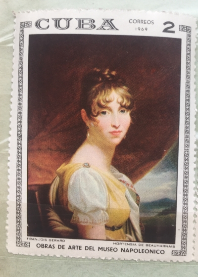 Почтовая марка Куба (Cuba correos) Hortense de Beauharnais, by François Gerard | Год выпуска 1969 | Код каталога Михеля (Michel) CU 1495
