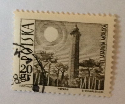 Почтовая марка Польша (Polska) Lighthouse, Hel | Год выпуска 1966 | Код каталога Михеля (Michel) PL 1706-3