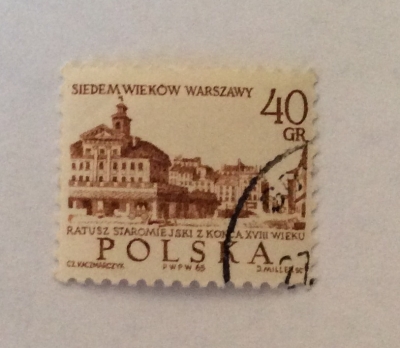 Почтовая марка Польша (Polska) Old Town Hall, 18th Cent. | Год выпуска 1965 | Код каталога Михеля (Michel) PL 1600-2