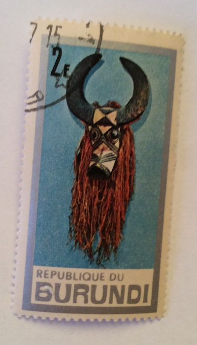 Почтовая марка Бурунди (Republique du Burundi) Buffalomask | Год выпуска 1967 | Код каталога Михеля (Michel) BI 338-2