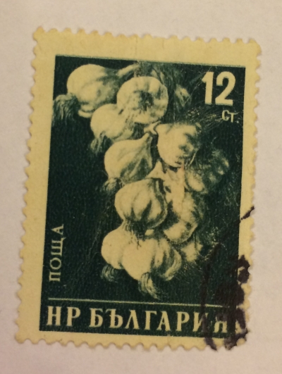 Почтовая марка Болгария (НР България) Garlic | Год выпуска 1958 | Код каталога Михеля (Michel) BG 1080A
