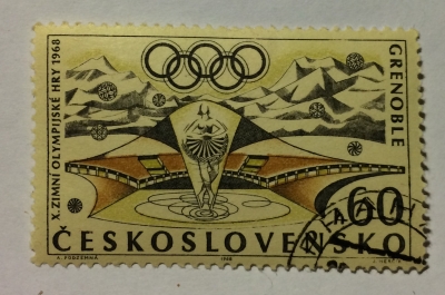 Почтовая марка Чехословакия (Ceskoslovensko) Figure skating | Год выпуска 1968 | Код каталога Михеля (Michel) CS 1763-2
