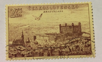 Почтовая марка Чехословакия (Ceskoslovensko) Bratislava | Год выпуска 1955 | Код каталога Михеля (Michel) CS 897-2