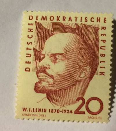 Почтовая марка ГДР (DDR) Vladimir Lenin (1870-1924) | Год выпуска 1960 | Код каталога Михеля (Michel) DD 762