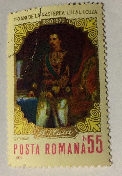 Почтовая марка Румыния (Posta Romana) A.I. Cuza (1820-1873) by Carol Popp de Szathmary | Год выпуска 1970 | Код каталога Михеля (Michel) RO 2835
