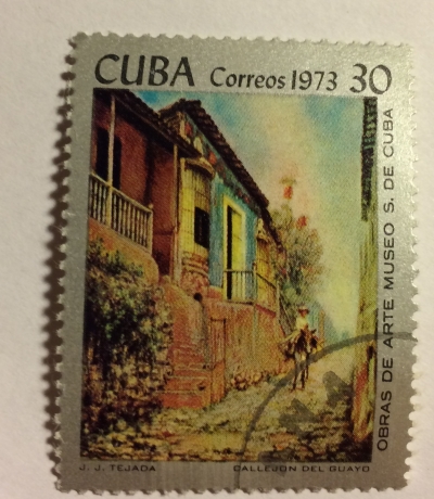 Почтовая марка Куба (Cuba correos) Alley in Guayo, by Tejada. | Год выпуска 1973 | Код каталога Михеля (Michel) CU 1897
