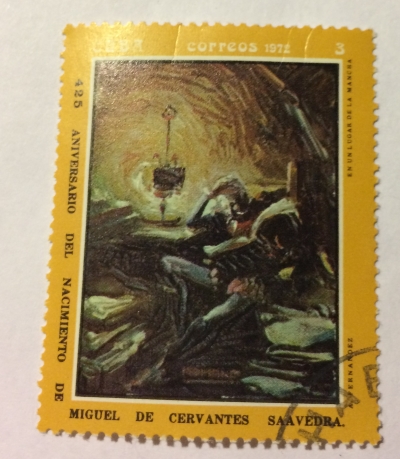 Почтовая марка Куба (Cuba correos) In La Mancha | Год выпуска 1972 | Код каталога Михеля (Michel) CU 1809