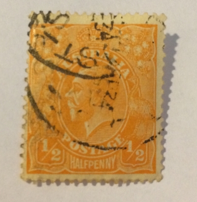 Почтовая марка Австралия (Postage Australia) King George V | Год выпуска 1924 | Код каталога Михеля (Michel) AU 29XA-2
