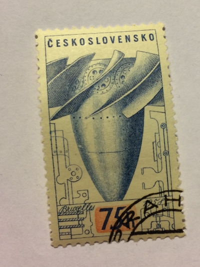 Почтовая марка Чехословакия (Ceskoslovensko ) Kaplan turbine | Год выпуска 1958 | Код каталога Михеля (Michel) CS 1071
