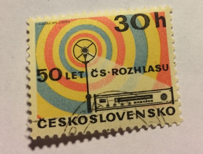 Почтовая марка Чехословакия (Ceskoslovensko ) 50 years of broadcasting | Год выпуска 1973 | Код каталога Михеля (Michel) CS 2138