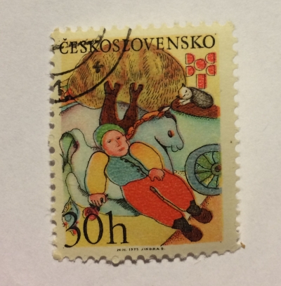 Почтовая марка Чехословакия (Ceskoslovensko ) The Dreamer, by Lieselotte Schwarz | Год выпуска 1975 | Код каталога Михеля (Michel) CS 2268