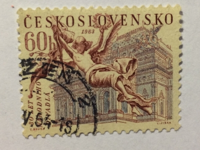 Почтовая марка Чехословакия (Ceskoslovensko ) National Theatre, Prague | Год выпуска 1963 | Код каталога Михеля (Michel) CS 1390