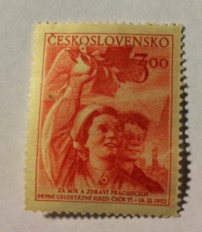 Почтовая марка Чехословакия (Ceskoslovensko ) 1st National Congress or Czechoslovak Red Cross | Год выпуска 1952 | Код каталога Михеля (Michel) CS 771-2