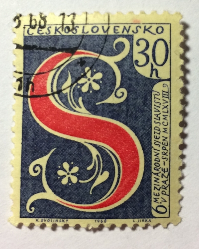 Почтовая марка Чехословакия (Ceskoslovensko) 6th Intl. Slavonic Congress | Год выпуска 1968 | Код каталога Михеля (Michel) CS 1808-2