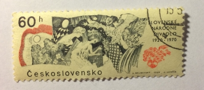 Почтовая марка Чехословакия (Ceskoslovensko ) Slovak National Theatre | Год выпуска 1969 | Код каталога Михеля (Michel) CS 1863