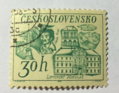 Почтовая марка Чехословакия (Ceskoslovensko) Liptovský Mikuláš | Год выпуска 1968 | Код каталога Михеля (Michel) CS 1774-2