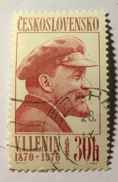 Почтовая марка Чехословакия (Ceskoslovensko) Vladimir Lenin (1870-1924) | Год выпуска 1970 | Код каталога Михеля (Michel) CS 1939-2