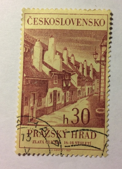Почтовая марка Чехословакия (Ceskoslovensko) Golden street at Prague Castle | Год выпуска 1967 | Код каталога Михеля (Michel) CS 1705-2