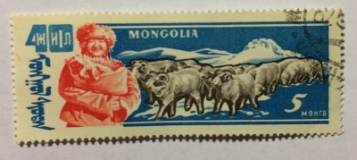 Почтовая марка Монголия - Монгол шуудан (Mongolia) Aries (Ovis ammon aries) | Год выпуска 1961 | Код каталога Михеля (Michel) MN 242-3