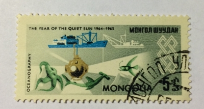 Почтовая марка Монголия - Монгол шуудан (Mongolia) Oceanography | Год выпуска 1965 | Код каталога Михеля (Michel) MN 377-2