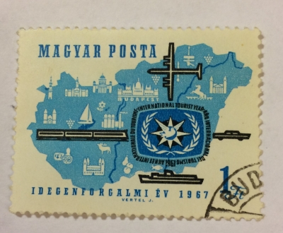 Почтовая марка Венгрия (Magyar Posta) International Tourist Year, 1967 | Год выпуска 1967 | Код каталога Михеля (Michel) HU 2321A-2