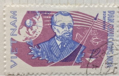 Почтовая марка Вьетнам (Vietnam) S. Tsiolkovsky | Год выпуска 1965 | Код каталога Михеля (Michel) VN 401
