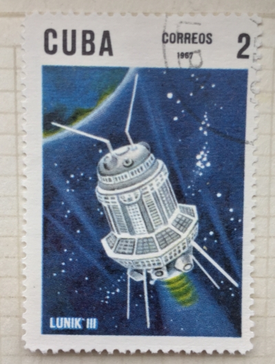 Почтовая марка Куба (Cuba correos) Lunik 3 | Год выпуска 1967 | Код каталога Михеля (Michel) CU 1352