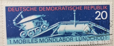 Почтовая марка ГДР (DDR) Lunokhod I | Год выпуска 1971 | Код каталога Михеля (Michel) DD 1659
