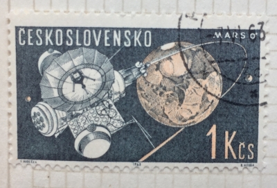 Почтовая марка Чехословакия (Ceskoslovensko ) Space Research | Год выпуска 1963 | Код каталога Михеля (Michel) CS 1399