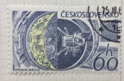 Почтовая марка Чехословакия (Ceskoslovensko ) Moon Exploration | Год выпуска 1965 | Код каталога Михеля (Michel) CS 1517