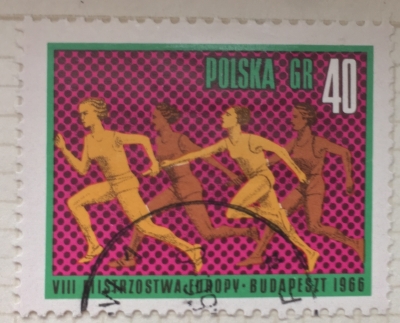 Почтовая марка Польша (Polska) Women's Relay Race | Год выпуска 1966 | Код каталога Михеля (Michel) PL 1681