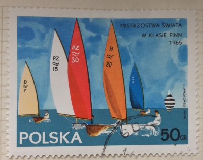 Почтовая марка Польша (Polska) Group of Finn class | Год выпуска 1965 | Код каталога Михеля (Michel) PL 1589