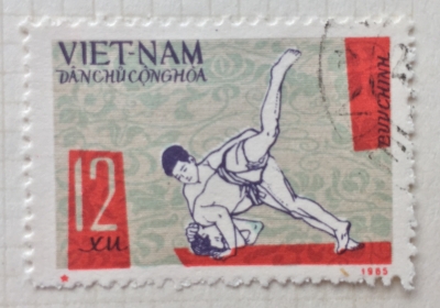 Почтовая марка Вьетнам (Vietnam) Wrestling | Год выпуска 1965 | Код каталога Михеля (Michel) VN 438
