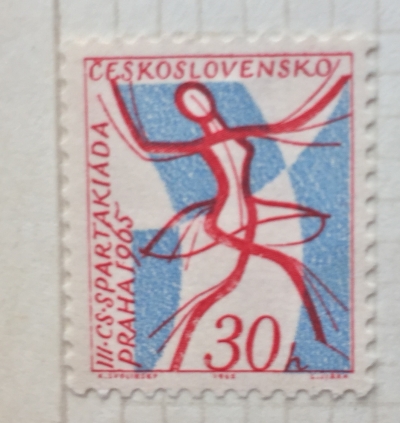 Почтовая марка Чехословакия (Ceskoslovensko ) Dancing Girl | Год выпуска 1965 | Код каталога Михеля (Michel) CS 1503