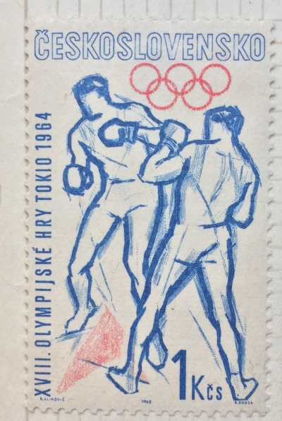 Почтовая марка Чехословакия (Ceskoslovensko ) Boxing | Год выпуска 1963 | Код каталога Михеля (Michel) CS 1436