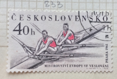 Почтовая марка Чехословакия (Ceskoslovensko ) Rowing (European Rowing Championships, Prague) | Год выпуска 1961 | Код каталога Михеля (Michel) CS 1246