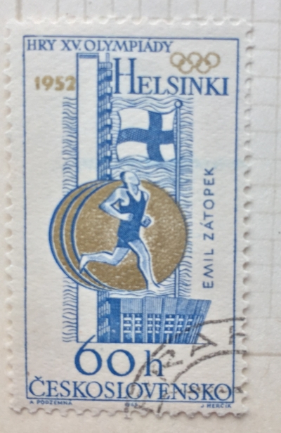 Почтовая марка Чехословакия (Ceskoslovensko ) Throwing the Discus (Paris, 1900) | Год выпуска 1965 | Код каталога Михеля (Michel) CS 1524