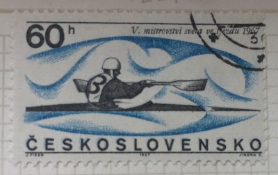 Почтовая марка Чехословакия (Ceskoslovensko ) The 5th World Canoeing Championships | Год выпуска 1967 | Код каталога Михеля (Michel) CS 1703